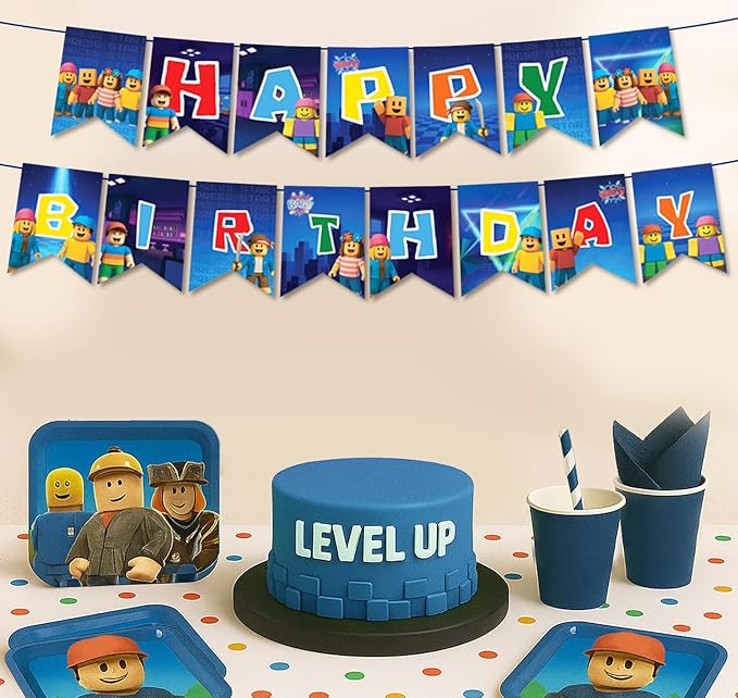 Video Game Birthday Decorations Happy Birthday Banner for Boys 10ft Pixel Backdrop Villager Gaming Birthday Party Decorations Video Game Backdrop for Kids Miner Boys Bdy Party Decorations