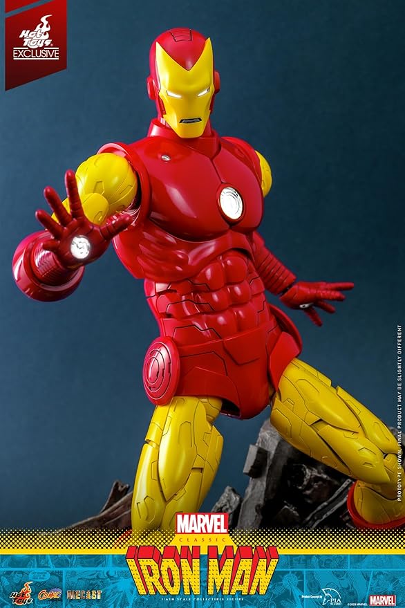 Hot Toys Iron Man Classic Comic Masterpiece CMS014D57 Diecast 1/6 Scale Exclusive, Red