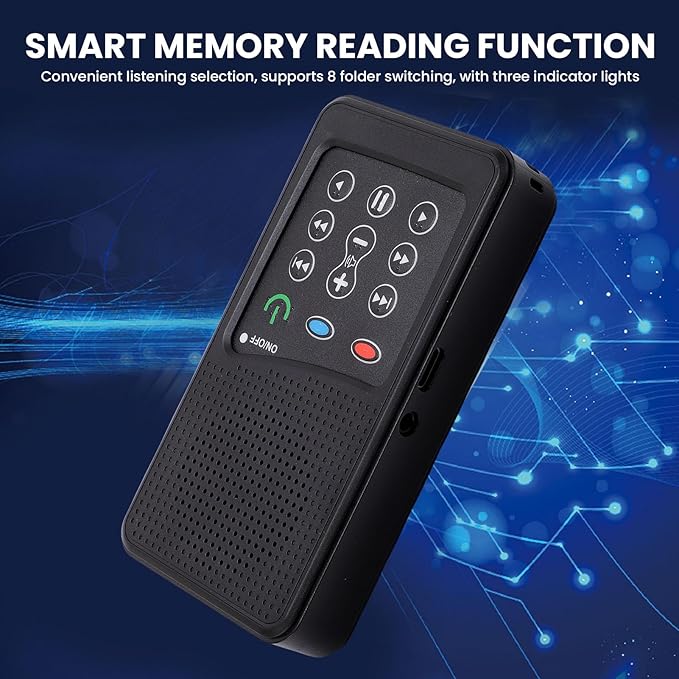 EBTOOLS Electronic Holy Bible Audio Player for Seniors Kids Blinds, Solar Powered & USB Rechargeable, 5 Language Versions, 8G Capacity (Japanese, World English, KJV)