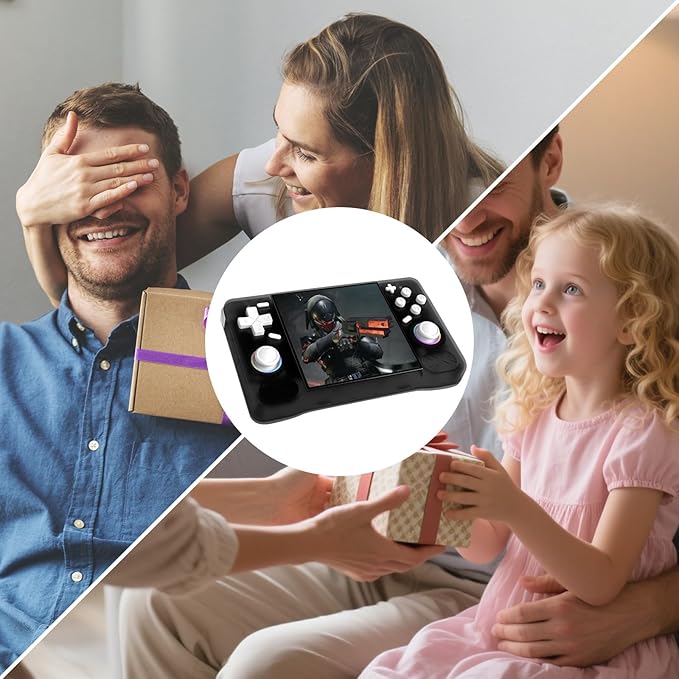 XF40H Retro Handheld Game Console, 4.0 inch HD Screen, Linux 64-bit System, 18000+ Classic Games, WiFi Multiplayer-Pocket Video Gaming(Black)
