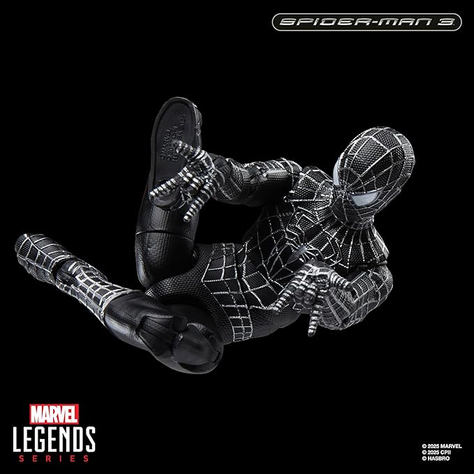 Marvel Legends Series Spider-Man, Spider-Man 3 Collectible 6 Inch Action Figure with Symbiote Accessories