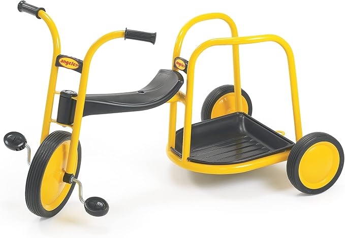 Angeles MyRider Kids Tricycle, Toddler Tricycle with Solid Airless Rubber Tires, Kids Bike for Preschools and Daycare, Chariot Bike for Ages 3+, 15" Tall Seat