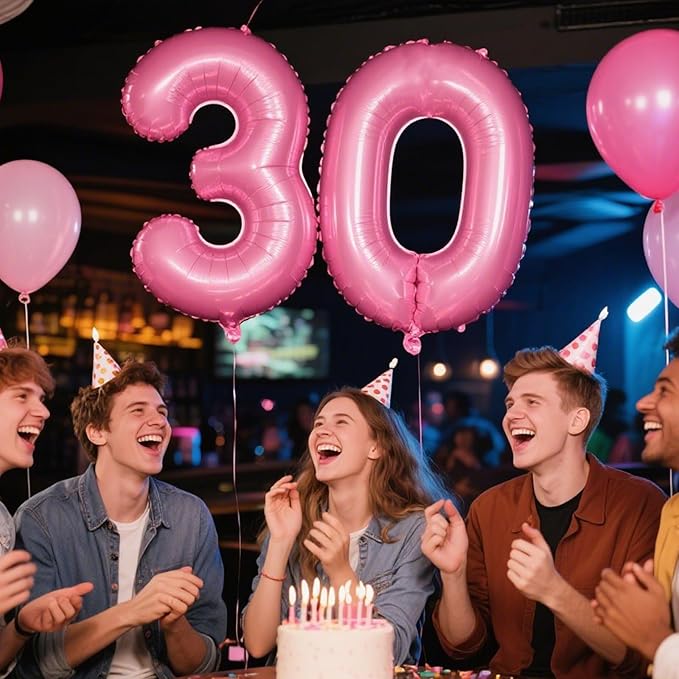 Pink Number 0 Balloon 40 Inch,Jumbo Giant Mylar Pink Number 0,Big Large Foil Helium Number Balloons, Balloons for 10 20 30 100 Birthday Party Decorations Supplies Anniversary Celebration