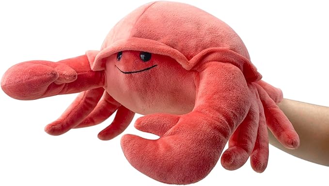 Hand Puppe t Crab Puppet,13" CRA b Pupp et Animal Puppets for Kids Realistic Plush Puppets Stuffed Crab Toys, CRA b Hand Puppet with Moveable Mouth Puppet Role Play Teaching