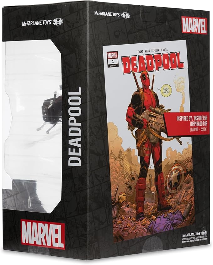 McFarlane Toys- Marvel Deadpool 1:6th Scale Collectible with Scene & Comic (Deadpool #1)