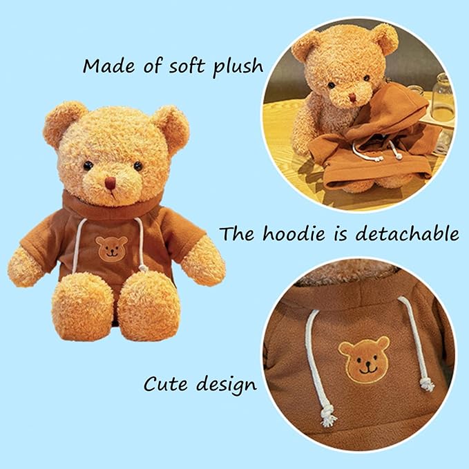 11.8 inches Teddy Bear Stuffed Animals Soft Plush Cute Teddy Bear Doll for Boys Girls (Brown)