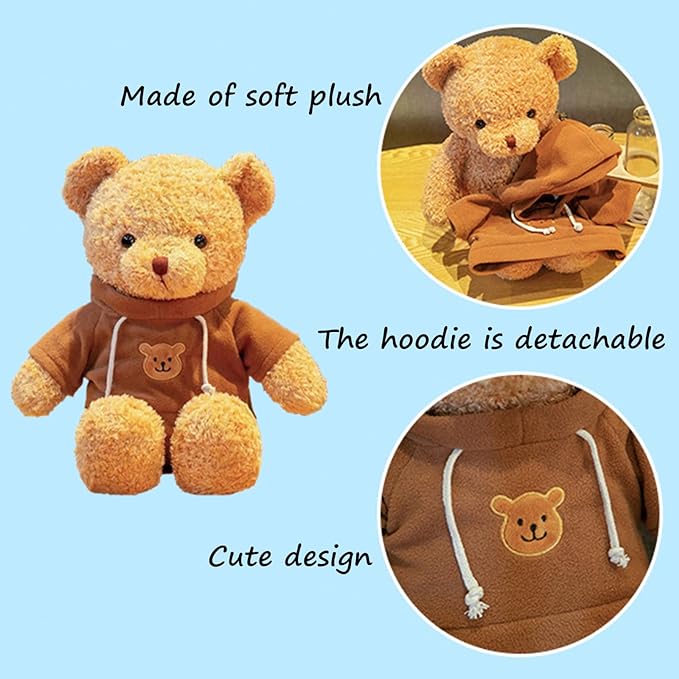 11.8 inches Teddy Bear Stuffed Animals Soft Plush Cute Teddy Bear Doll for Boys Girls (Pink)