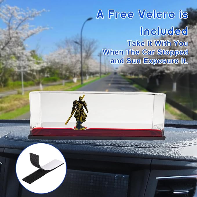 Honsheng Unsinkable Black Myth Wukong Action Figure Fun Toys Enthusiasts Acrylic Paperweight for Car Desk Decorations Liquid Wave Cruise Ship Fluid Drift Bottle Boat in a Box Toys (Gold)