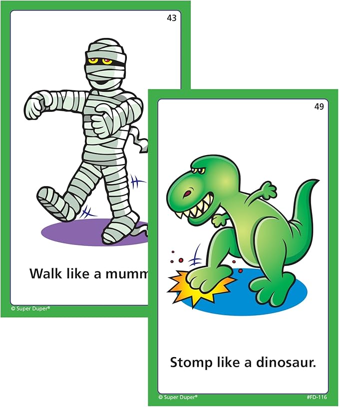 Super Duper Publications | Move Your Body Fun Deck | Occupational Therapy Flash Cards | Educational Learning Materials for Children