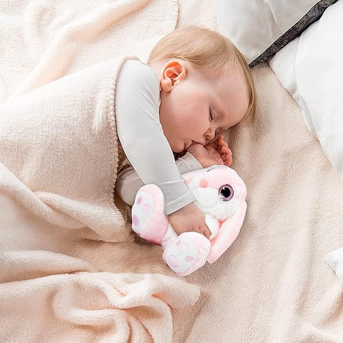 HO-EF Bunny Rabbit Easter Stuffed Animal, 8.5" Plush Bunny with Floppy Ears, Machine Washable& Softness, Rabbit Plush Toys for Girls Boys Kids Babies Great Easter Birthday Gifts Decorations, Pink