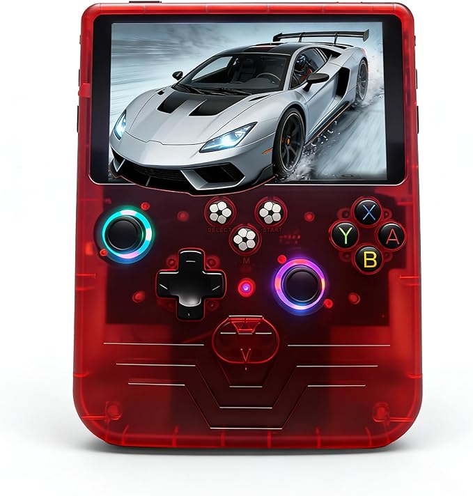 RegiisJoy R60 MAX 40000 in 1 Handheld Game Console, 5.5 Inch IPS Screen Retro Gaming Consoles Main Emulators, Portable Mini Pocket Arcade 6000mAh Battery,128G TF Card, RGB Joysticks