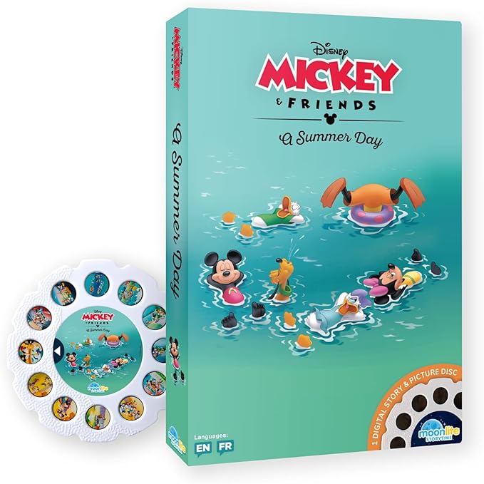 Moonlite Storytime - Disney's Mickey & Friends A Summer Day Storytime Disc - A Magical Read Together - Projector Sold Separately - Digital Story w/ Sound FX - Learning Gifts for Kids Ages 1 Year & Up