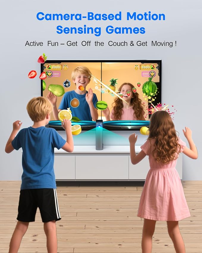 Motion Video Game Console for Kids & Adults, Plug & Play AR Camera Games for TV, for Indoor Physical Play & Interactive Family Fun. Great for Family Game Night, Playtime, and Playdates