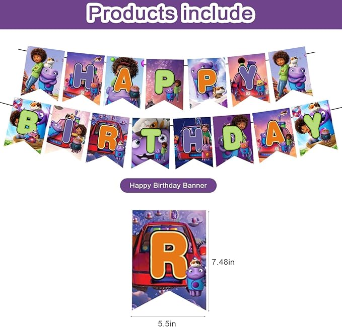 Home Movie Birthday Party Decorations,Cartoon Adventure Home Movie Theme Party Supplies for Kids Adults with Happy Birthday Banner Cake Topper Cupcake Toppers Balloons