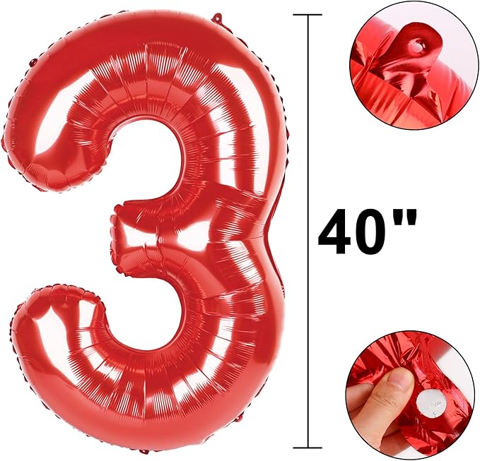 40 Inch Red Number 23 Digital Balloon,Jumbo Mylar Foil Helium Balloon for 23 Balloons for Birthday Party,Wedding Anniversary Party Decorations