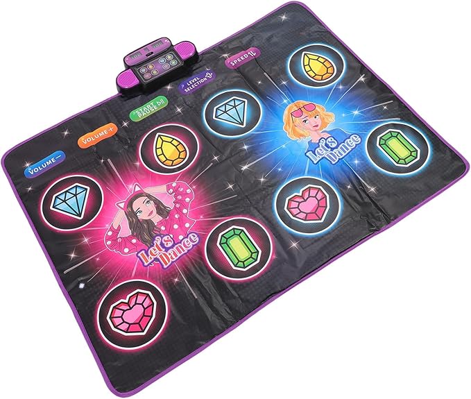 Diyeeni Electronic Dance Mat, Educational 2 Player Dance Pad for Kids
