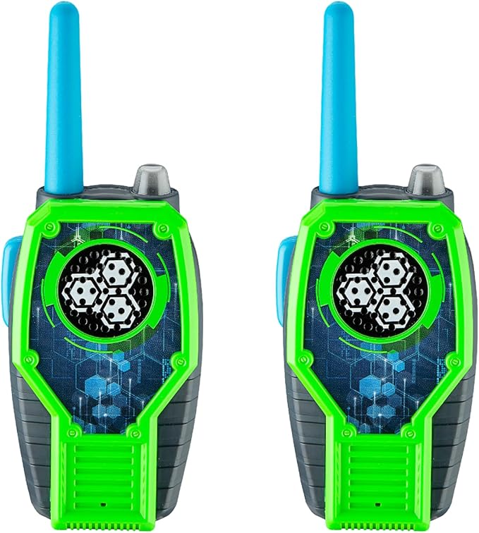 eKids Walkie Talkies for Kids, Static Free Extended Range Two Way Radios for Indoor and Outdoor Games (Pink