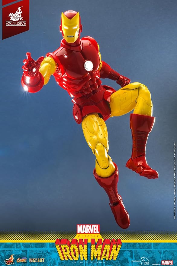 Hot Toys Iron Man Classic Comic Masterpiece CMS014D57 Diecast 1/6 Scale Exclusive, Red