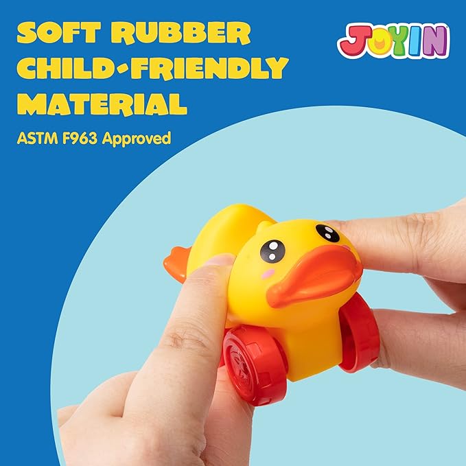 JOYIN Animal Cars, Soft Rubber Car Set Toy, Baby Mini Vehicles, Bath Toy Car for Boys and Girls, Summer Beach and Pool Activity Gift, Party Favors for Kids, Easter Basket