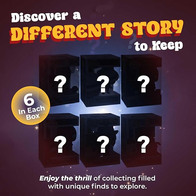 POP Figure Box - 6 Collectible Vinyl Figures | Includes 6 Figures from (Spider-Man, One Piece, Star Wars, Dinosaurs & More) Premium Toys for Fans & Collectors | Gift Idea for Adults