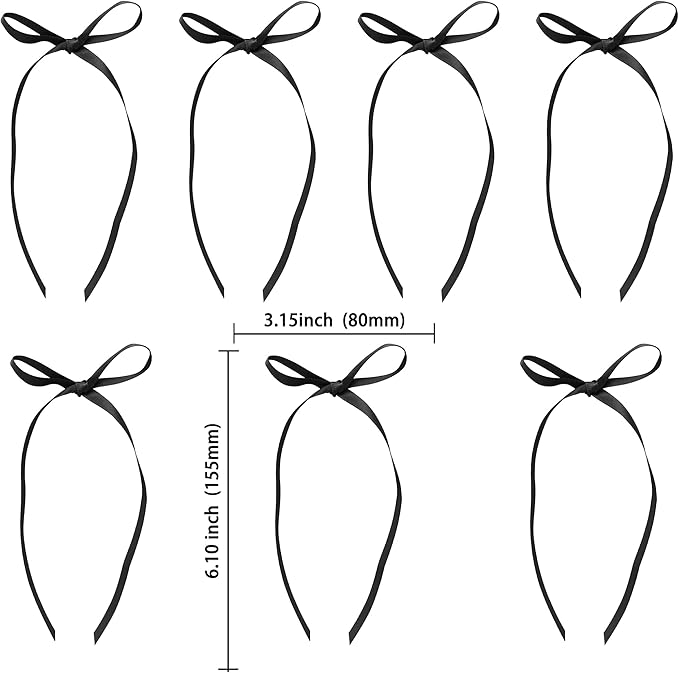 Ephlyn 30Pcs Bow Cupcake Toppers Valentine's Bowknot Ribbons Coquette Bow High Footed Cup Balloon Wall Party Decorations Cake Dessert Picks Birthday Wedding Party Supplies Black