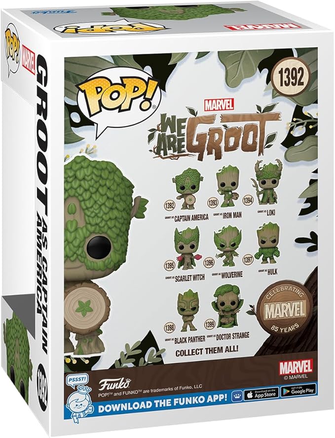 Funko POP! Marvel: We are Groot - Captain America - Groot Shorts - Collectable Vinyl Figure - Gift Idea - Official Merchandise - for Kids & Adults - TV Fans - Model Figure for Collectors and Display