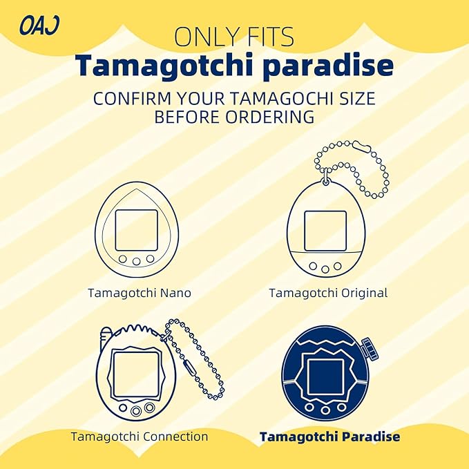 OAJ Silicone case for Tamagotchi Paradise Interactive Toy Digital Pet with Lanyard , Cute Dinosaur Cover Compatible with Tamagotchi Paradise Electronic Pet.