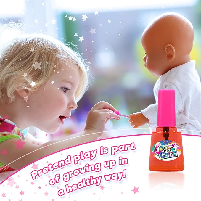 JA-RU Makeup Toy for Girls (1 Beauty Kit) Eyeshadow Palette, Toy Lipstick, Nail Gloss, Fake Nails. Kids Pretend Play. Princess Beauty Set. Birthday Girl Gifts & Accessories. 1621-1