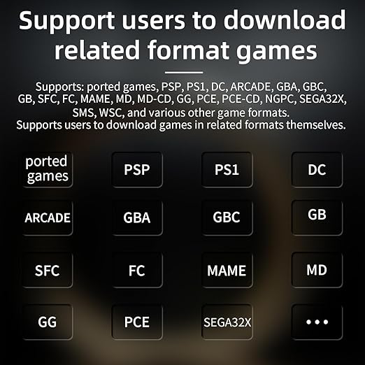 RG28XX Retro Video Handheld Game Console Linux OS Game Player 64G TF Card 5500+ Games 3100mAh Battery Compatible with Bluetooth and WiFi(Gray)