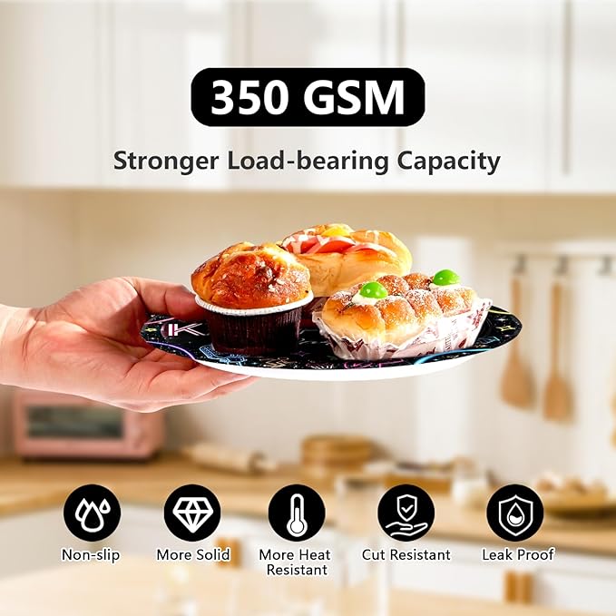 96Pcs Karaoke Party Supplies Music Disco Microphone Plates and Napkins Karaoke Night Neon Music Theme Tableware Set for Popular Singer Social Media Birthday Party Decorations Serves 24