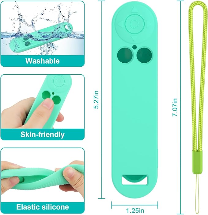Silicone Cover Case for Nex Playground Game System Remote,Anti-Slip Scratch Shock,Remote Soft Protective Sleeve with Lanyard for Nex Playground Accessory(Green)