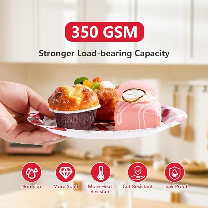 96Pcs 40th Wedding Anniversary Party Supplies Red Happy 40th Anniversary Plates and Napkins Ruby 40 Years Tableware Set for Men Women 40 Years Wedding Anniversaries Party Decorations Serves 24