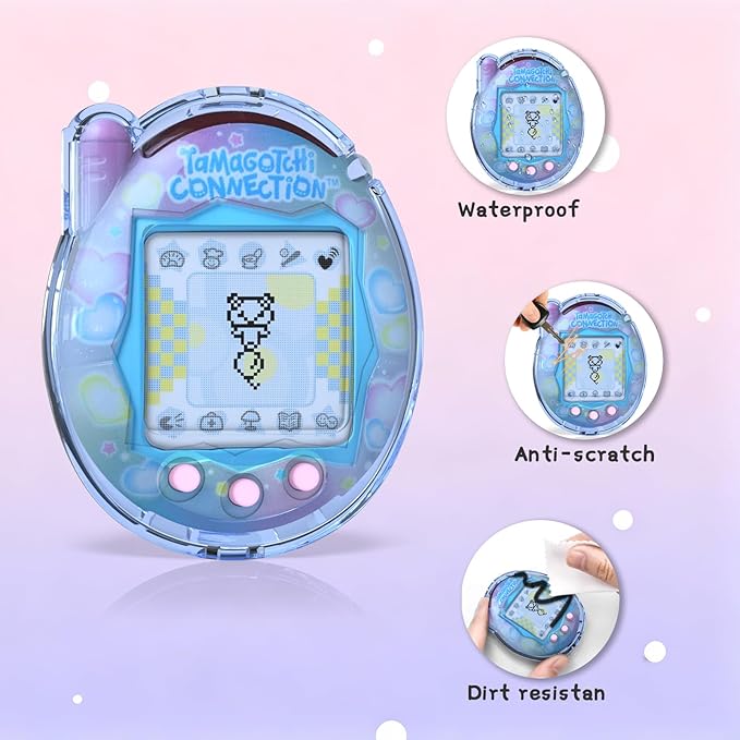 Translucent Cover Case for Tamagotchi Connection Virtual Reality Pet, Plastic Transparent Case Compatible with Tamagotchi Connection Electronic Pet Accessories