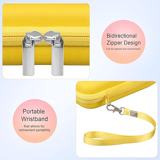 Elonbo Carrying Case for TaddToy/WELLST·G/Beijue/FAMILY POCKET/CCTU/X- JOYKIDS/GREENCREEK/Beico/KAVOYI/GuaiyeyeAP/TEBIYOU Handheld Game Console, Portable Electronic Gaming Player Bag, Yellow