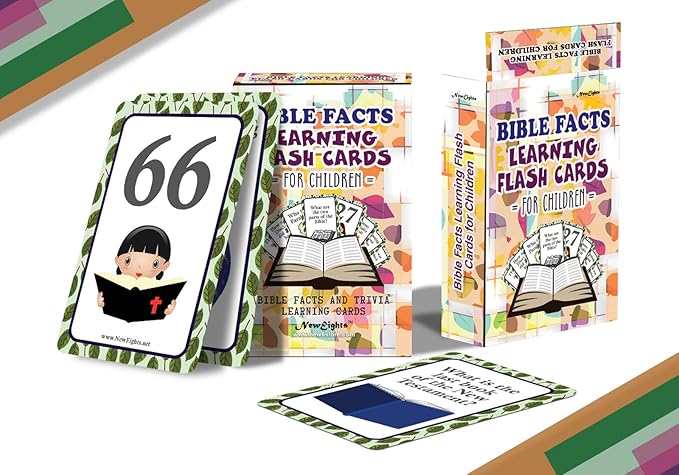 NewEights Bible Facts and Biblical Characters Learning Cards (2-Deck)