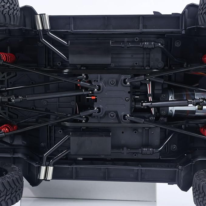 1/8 Remote Control Off Road Vehicle Portal Axle Differential Lock AWD 2Speed Gearbox 775 Brushed Motor PNP Model Crawler Car(Silver)