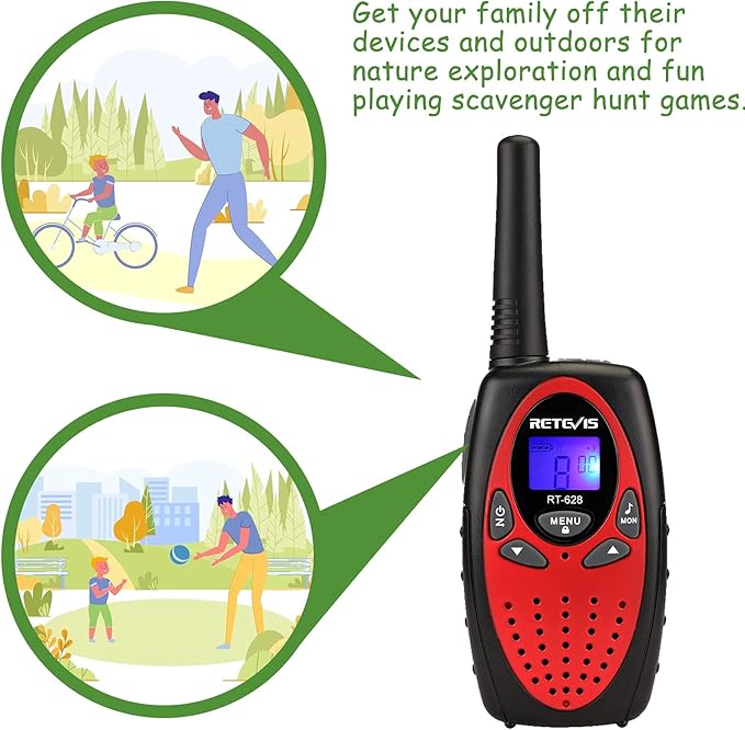 Retevis RT628 Walkie Talkies for Kids Bundle with RT388 Kids Walkie Talkies Rechargeable, 2 Way Radio Long Range, Girls Toy for Camping