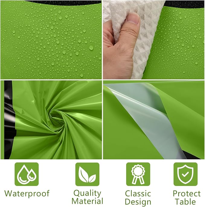 Irenare 3 Pcs Racing Table Cloths Car Birthday Party Supplies 54 x 108 Inch Racetrack Table Runner Covers Disposable Rectangular Road Tablecloth for Kids Boy Car Theme Party Decor (Green)
