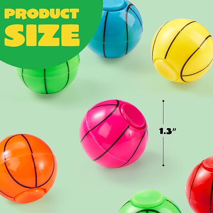JOYIN 36 Pack Basketball Fidget Spinners for Kids, Basketball Party Favors, Fidget Toys Bulk, Stress Balls, Easter Egg Fillers Goodie Bag Stuffers for Birthday Party, Treasure Box for Classroom