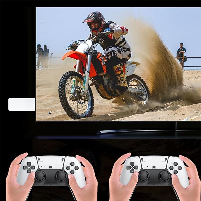M15 Retro Game Stick, 4K HDMI Output & Wireless Controller Plug and Play Video Game Console with 30000+ Games, Arcade Game Console (128G)