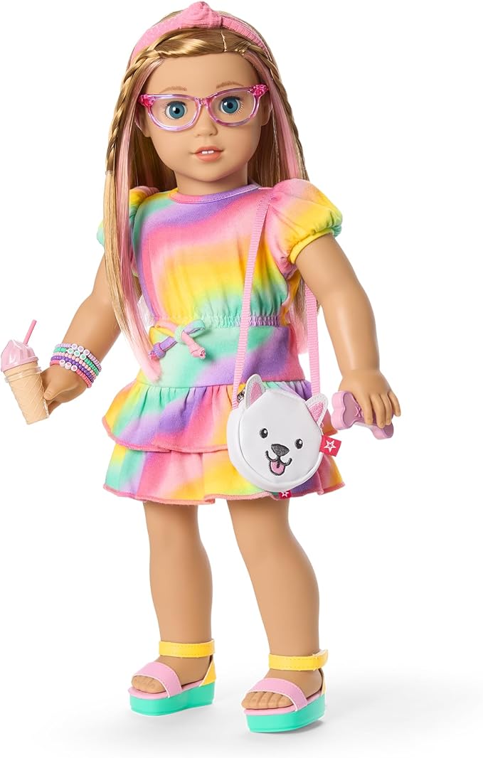 American Girl, Summer McKinny Girl of The Year 2025 18-inch Doll Accessories, with a Headband, Purse, and Tumbler, Ages 6+