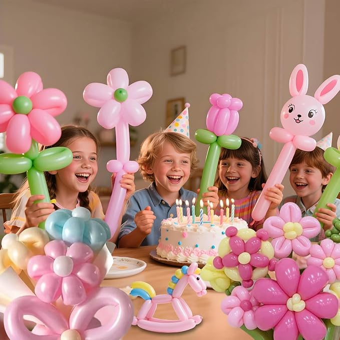 Light Pink Long Balloons Premium 260 Twisting Animals Magic Balloons for Birthday Kids Wedding Party Supply 100pcs