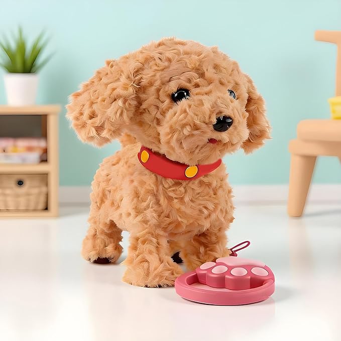 Genérico Electronic Puppy,Companion to Learn Languages,Talking and Barking Dog Toy for Children | for Children of All Ages in Living Room Bedroom Home and Travel