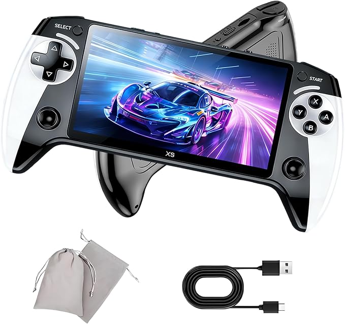 X9 Retro Handheld Game Console,20000+ Games,64gb with 5.5-Inch HD IPS Screen,10+ Emulators ,Handheld Emulator Supports Connection,Bluetooth Controller to TV Output 5-Hour Battery Life (Black)
