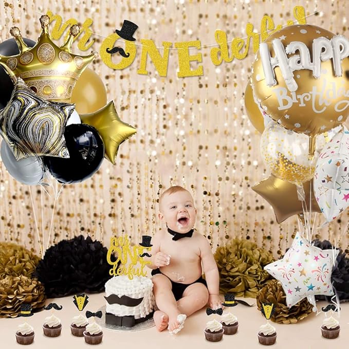 36inch Large Gold Round Foil Helium Mylar Balloons Set 8pcs For Gold Happy Birthday Party Decorations