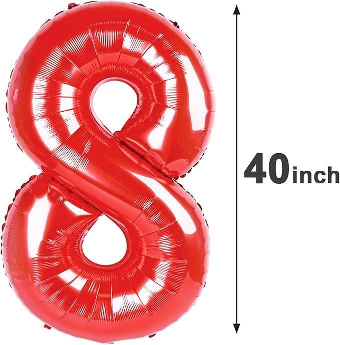 Red Number 28 Balloon 40 Inch Birthday Decorations, Number 28 Balloon Birthday Party Decorations, Anniversary Decorations Graduations Party Supplies