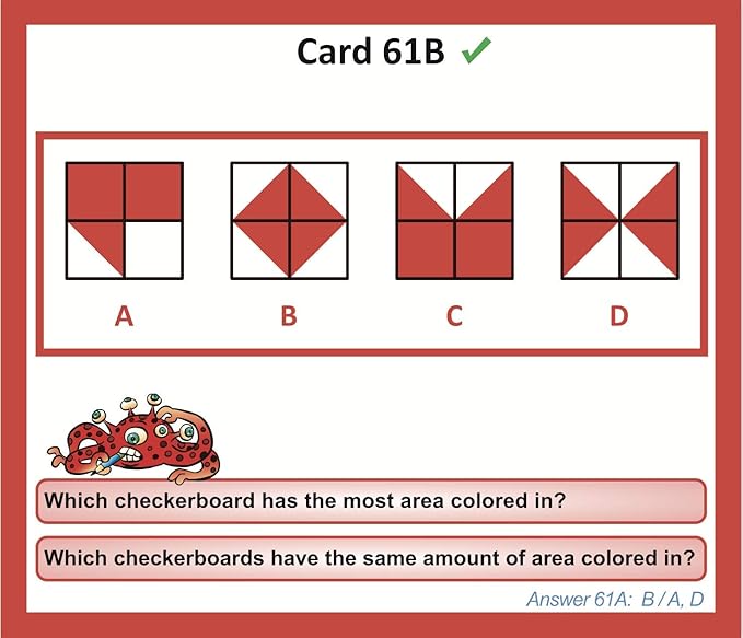 TestingMom.com Gifted Learning Flash Cards – Math Concepts for 1st Grade - 2nd Grade – Addition, Subtraction, Fractions, and More for Grade 1 - Grade 2 CogAT Test, Iowa Test, NYC Gifted and Talented