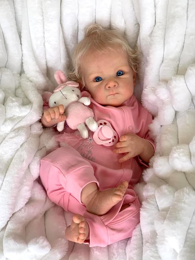 Anano Reborn Baby Dolls Silicone Full Body-18 in Realistic Baby Doll Newborn Girl, Full Silicone Babys Doll Lifelike, Real Life Babys Reborn Dolls Washable with Accessories