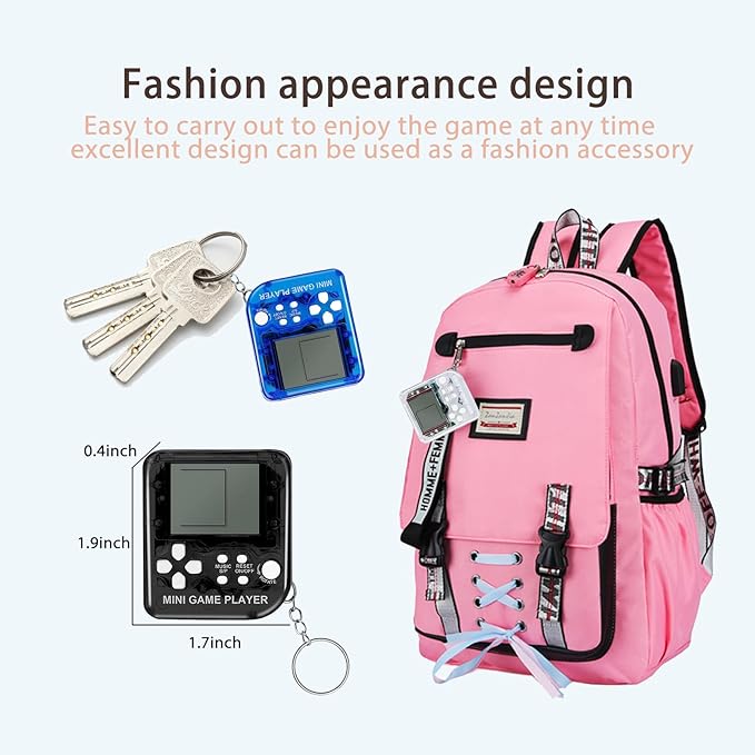 DJMUMU 12Pcs Mini Games Party Favors Keychains for Kids Video Game Party Favors Video Game Keychains for Backpack Birthday School Party Favor Supplies Key Chains for Kids Video Game Favors