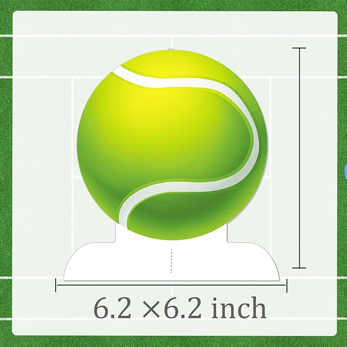 C L cooper life Tennis Party Honeycomb Centerpieces for Tennis Ball Birthday Party Decorations Sport Theme Centerpiece Decoration for Sport Theme Baby Shower Supplies